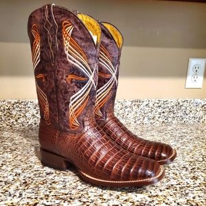 Caiman print boots